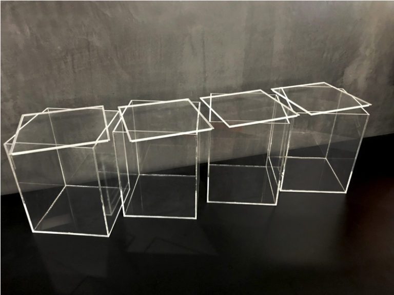 Κουτί από Plexiglass Διάφανο με καπάκι με πατούρα 15x15x20cm 